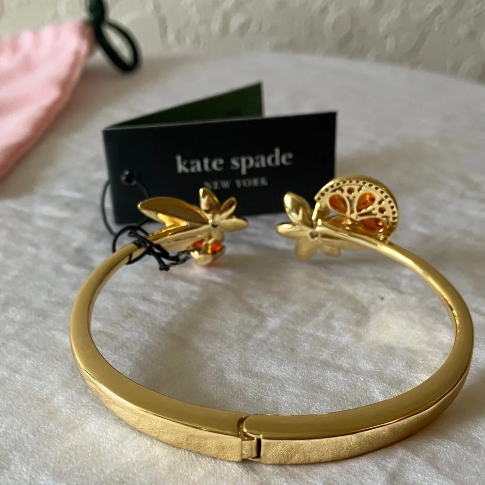 Kate Spade: Sweet Citrus Hinge Cuff- Gold Tone - Picture 10 of 16